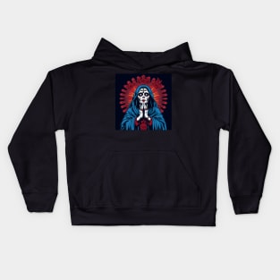 Day Of The Dead - Praying La Calavera Catrina - Santa Muerte Kids Hoodie